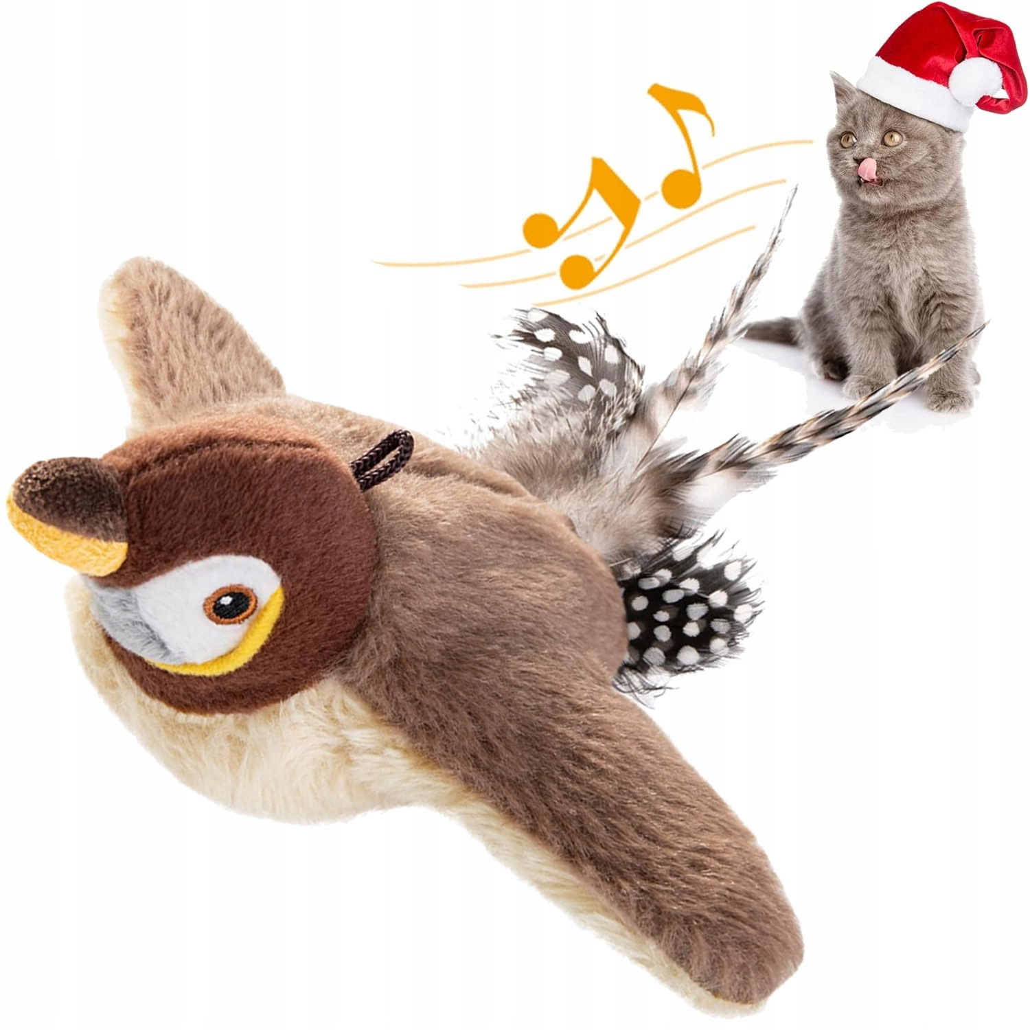 Levně Interaktivní Usb létající Hračka Hračka s realistickým Pro Kočky