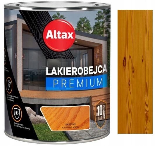 ALTAX LAKIEROBEJCA PREMIUM 10 LAT OCHRONNA DO DREWNA kasztan 2,5L NIEBIESKA EAN (GTIN) 5900172993405