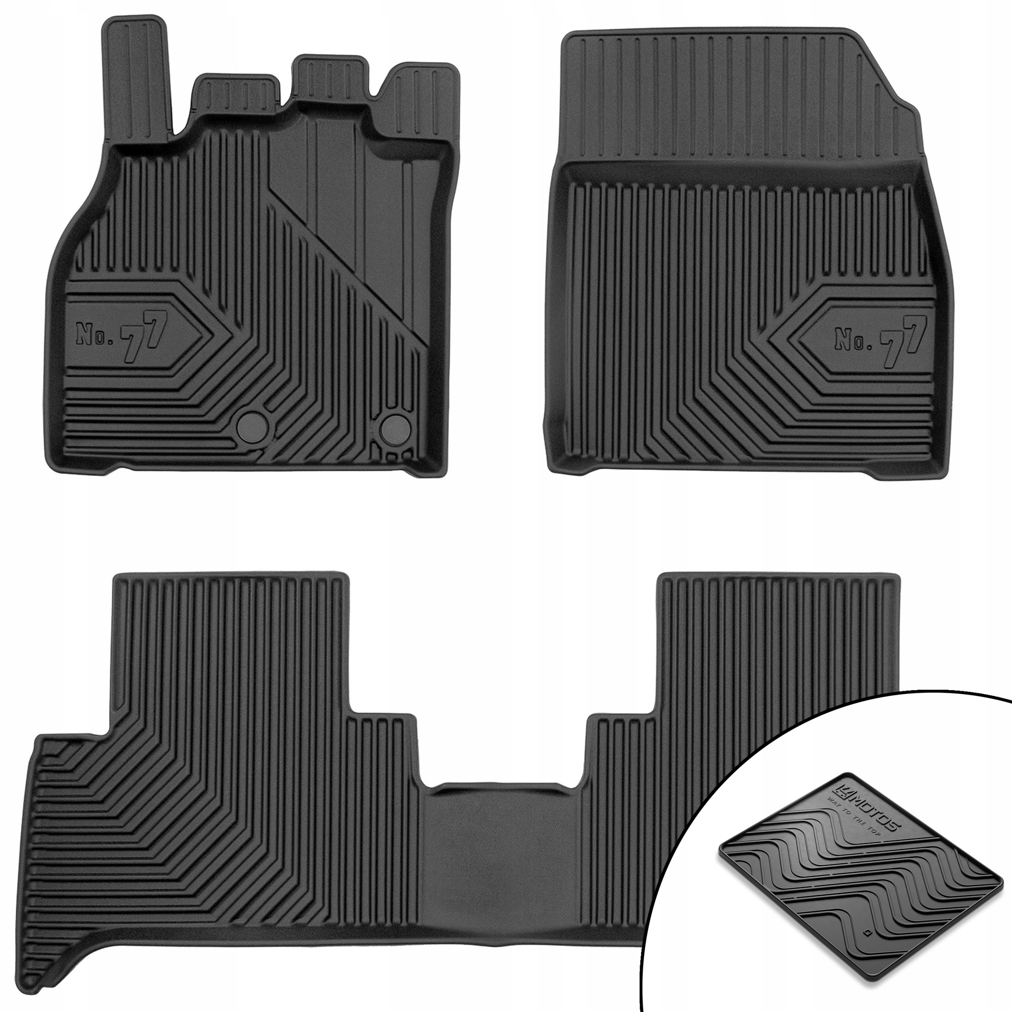 Dywaniki gumowe No.77 Renault Scenic III 2009-2016 wersja z ruchomą konsolą