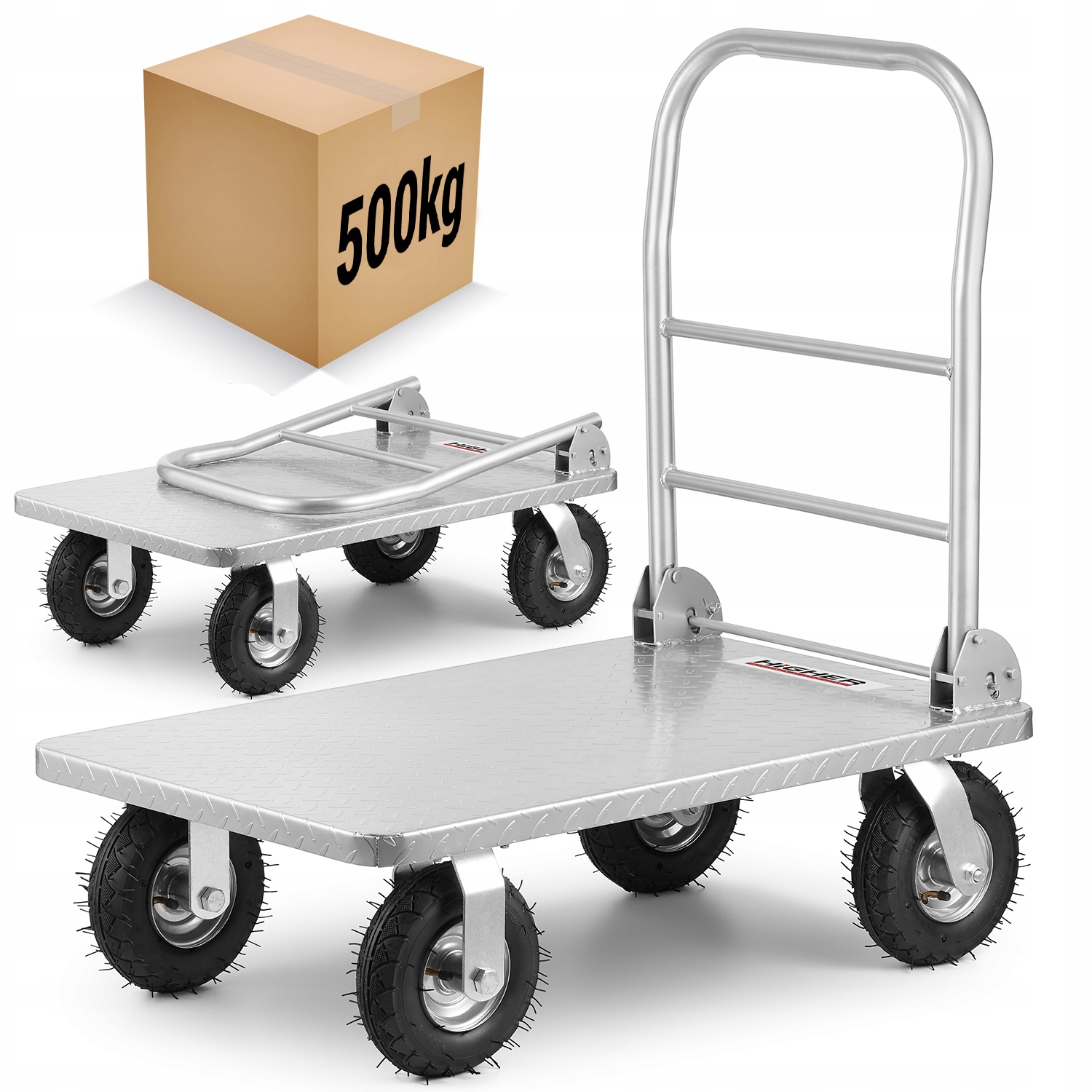 Skladovací plošinový vozík Monster 500 kg od společnosti Higher