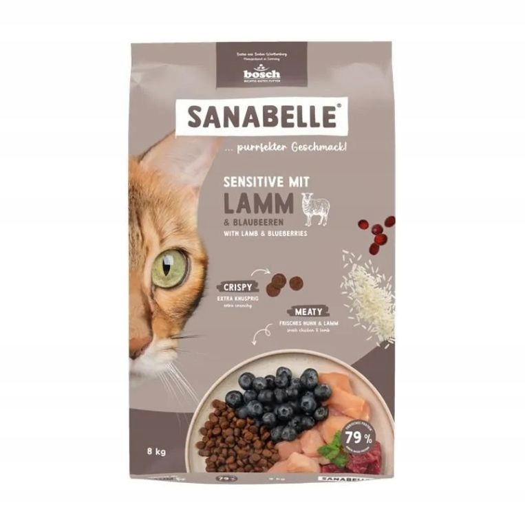 Sanabelle Sensitive Jehněčí pro kočky s citlivým zažíváním 8 kg