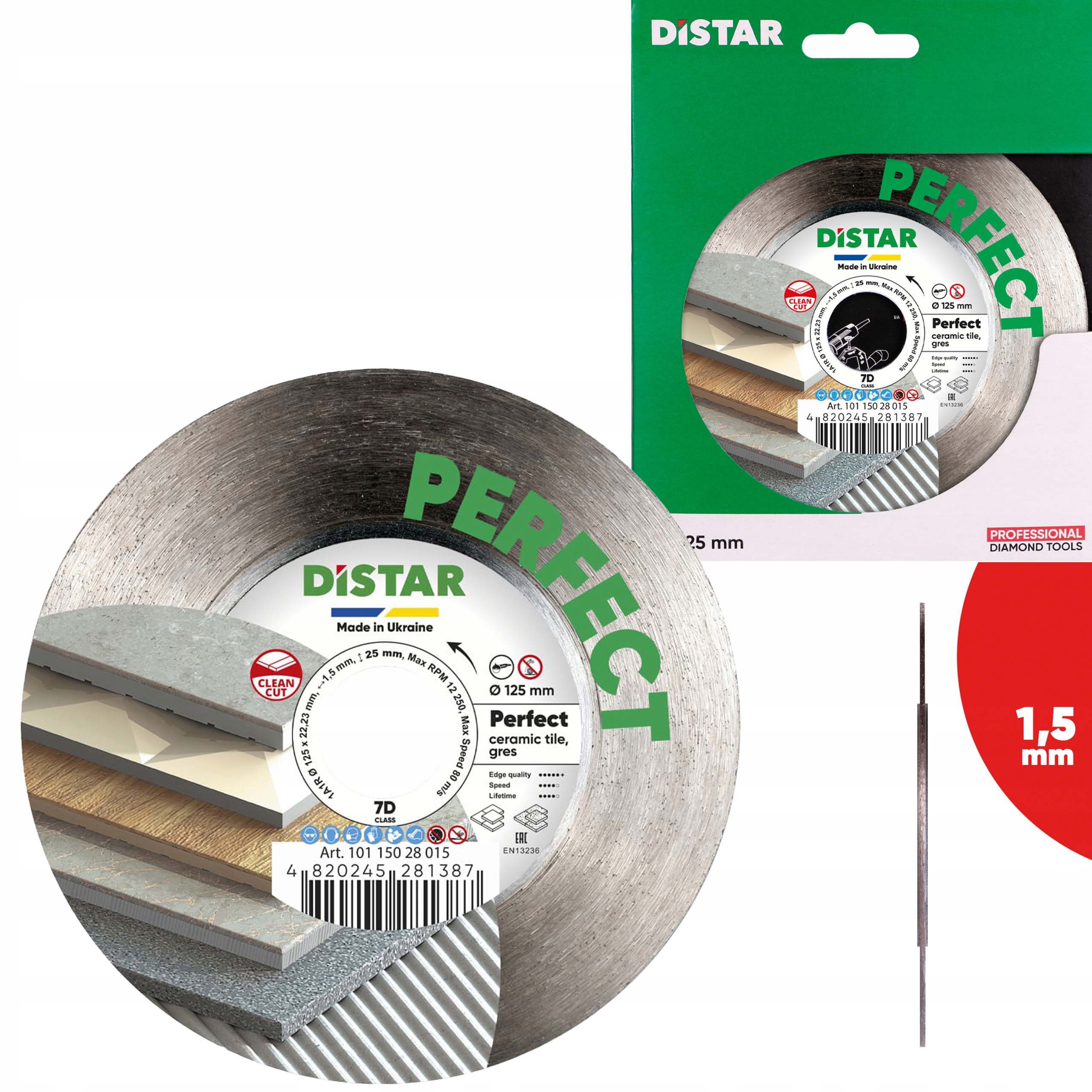 Tarcza diamentowa 125 mm Distar Perfect gres ceramika