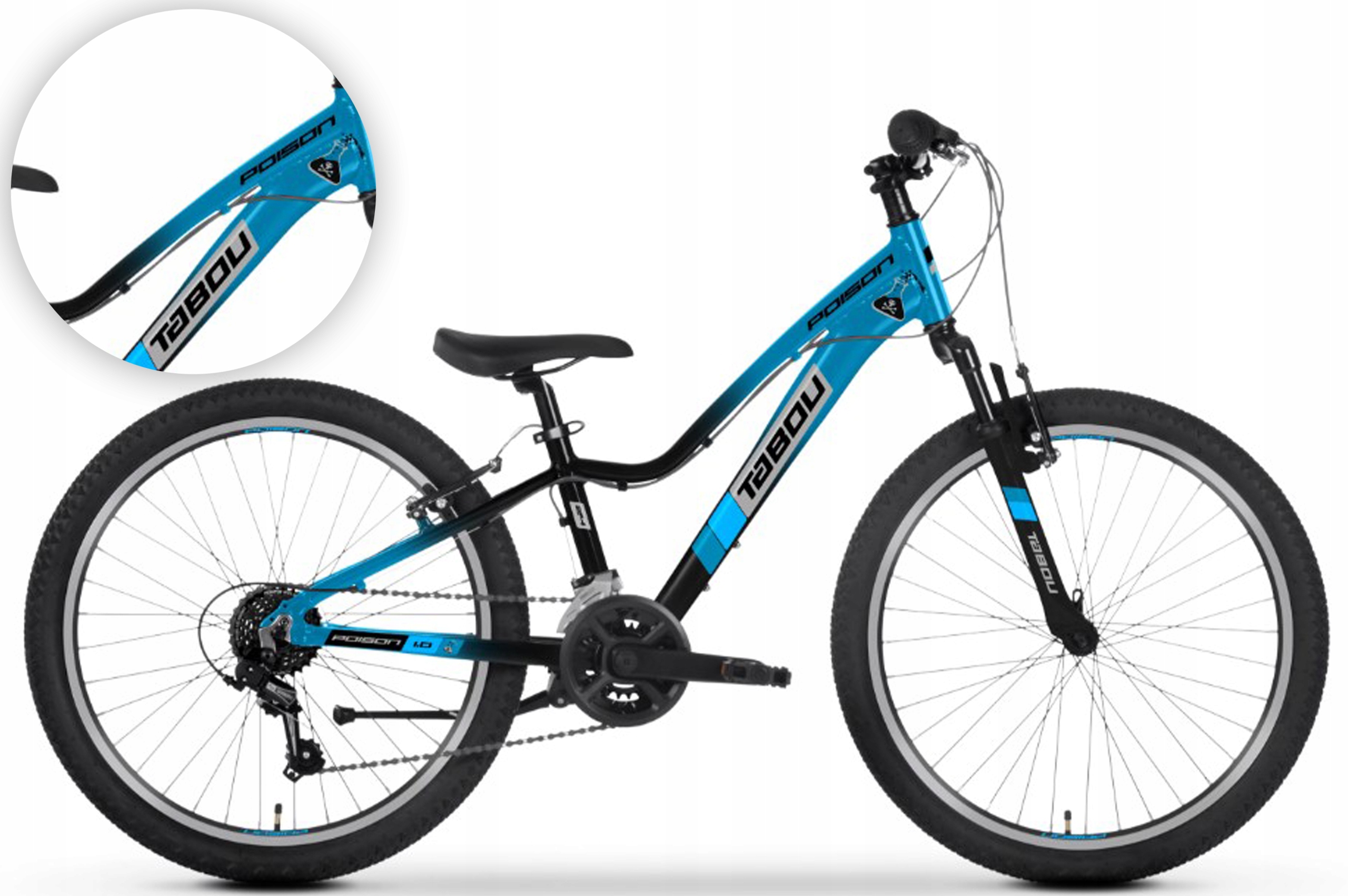 Rower dziecięcy 24" Tabou Poision niebieski czarny R25