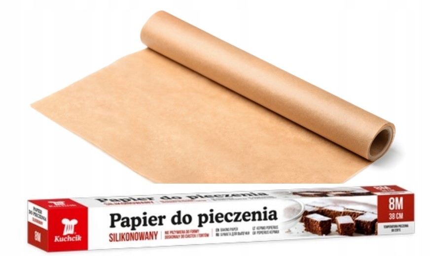 Papier do pieczenia Kuchcik 800 cm x 38 cm brązowy Długość 800 cm