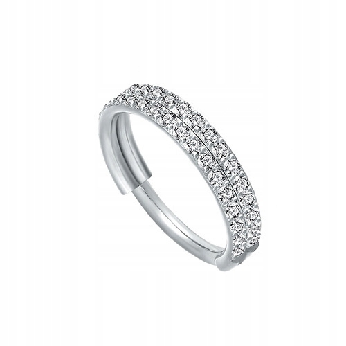 Titanový ozdobný kroužek Clicker stříbrný 1,2/12