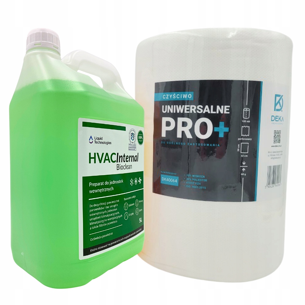 Levně Bioclean dezinfekční přípravek na klimatizaci 5L Hvac Internal čisticí utěrka