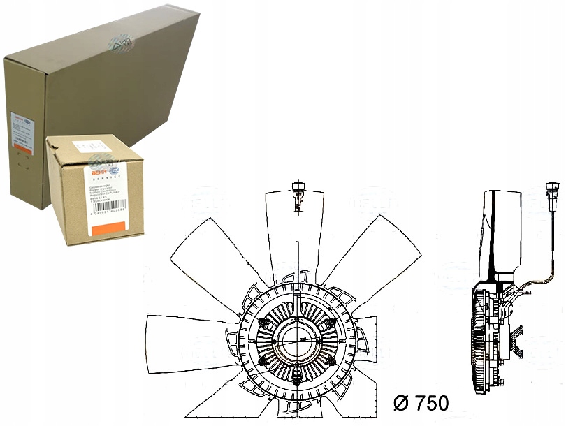 VENTILÁTOR CHLADIČA BEHR HELLA 7420981232 2103740