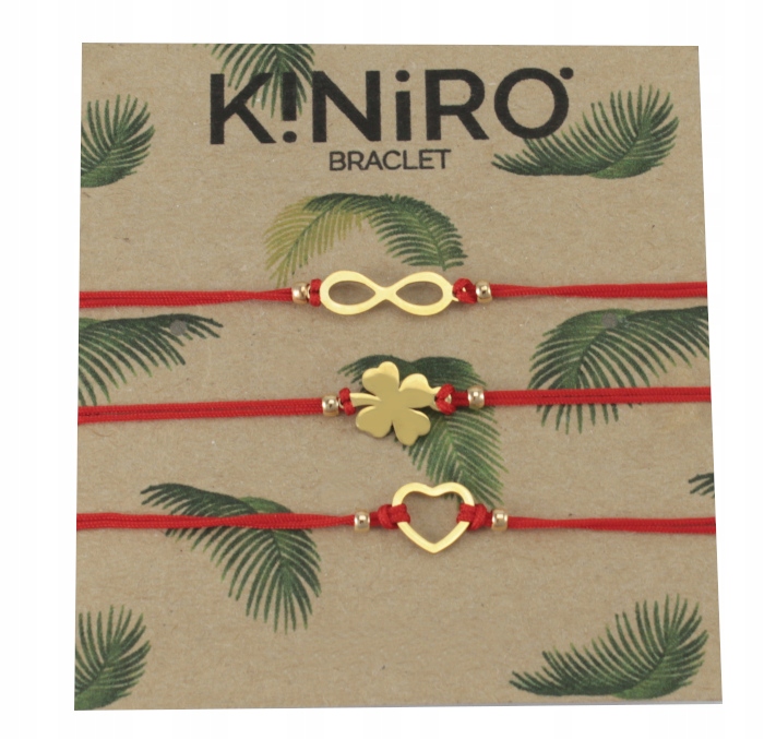 

Bransoletka Czerwona 3 Sztuki Stal Chirurgiczna