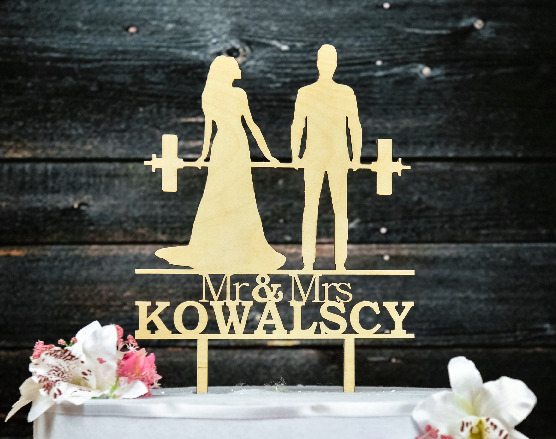 Topper TŚD-62-Ciężary Ślub Wesele Marka Dekor Laser