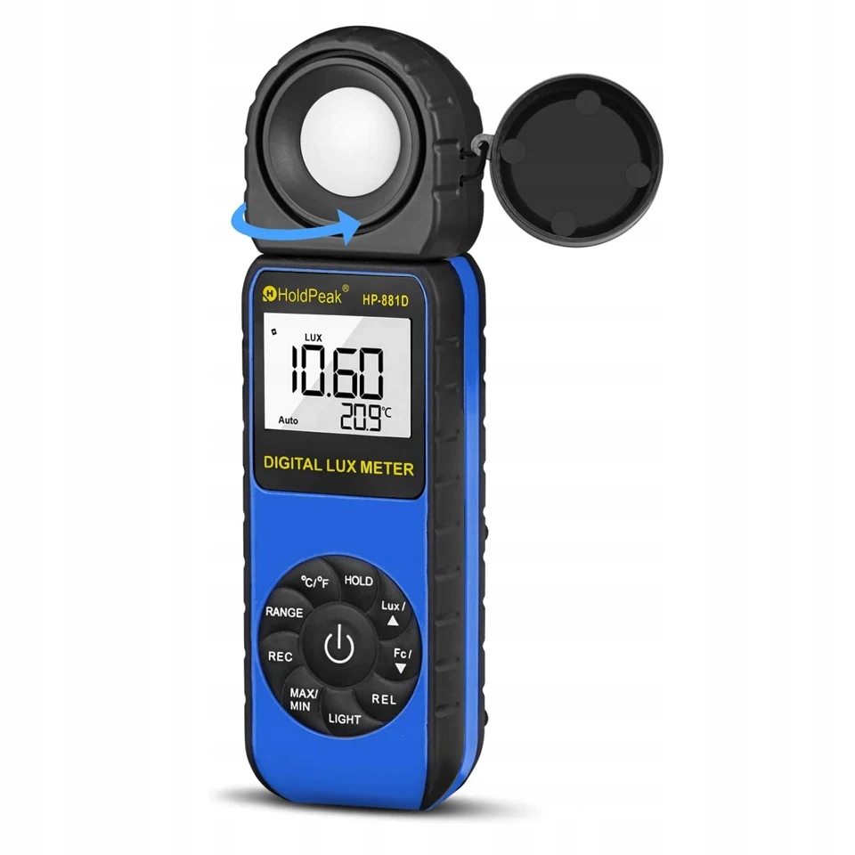Cyfrowy miernik natężenia oświetlenia Holdpeak HP-881D