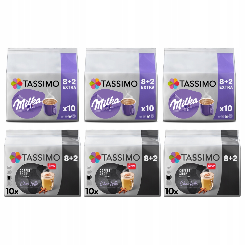 Kapsułki Tassimo Milka czekolada, Chai Latte, 6 opakowań [60 kapsułek]