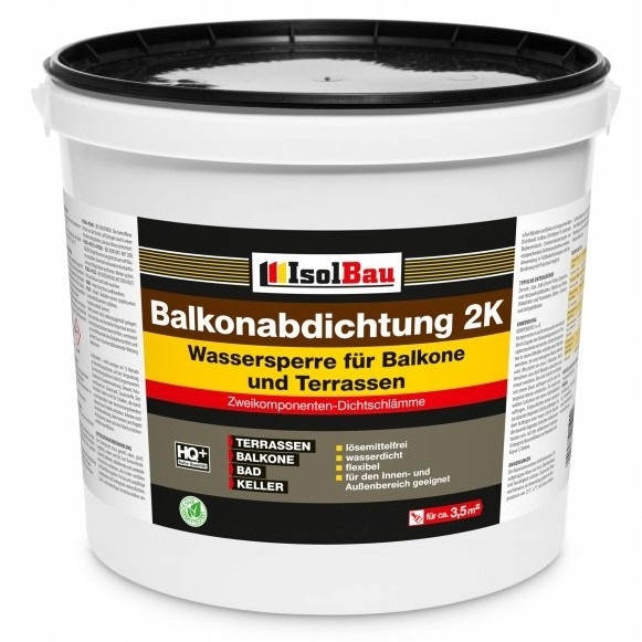 Hydroizolacja Balkon Łazienka Taras Masa izolacyjna Dwuskładnikowa 10 kg