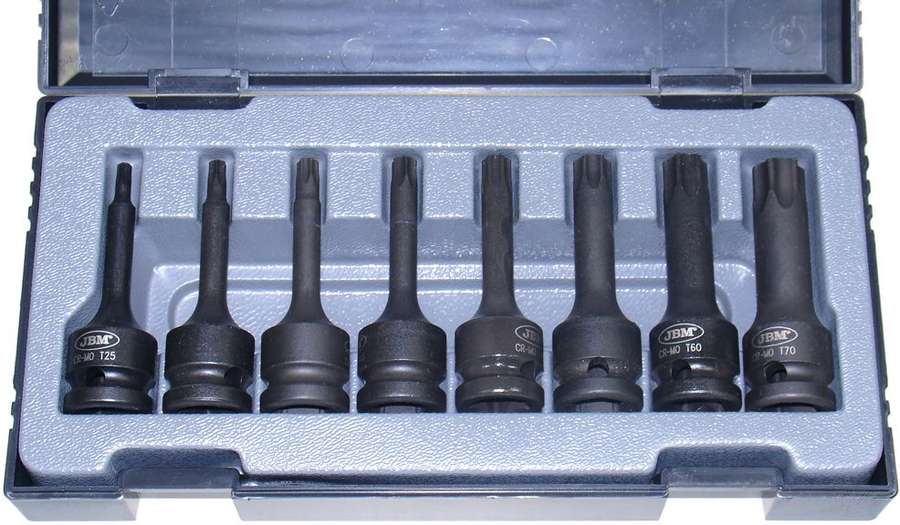 Sada Úderových Nástavcov Torx 1/2 T25-T70 8KS Jbm