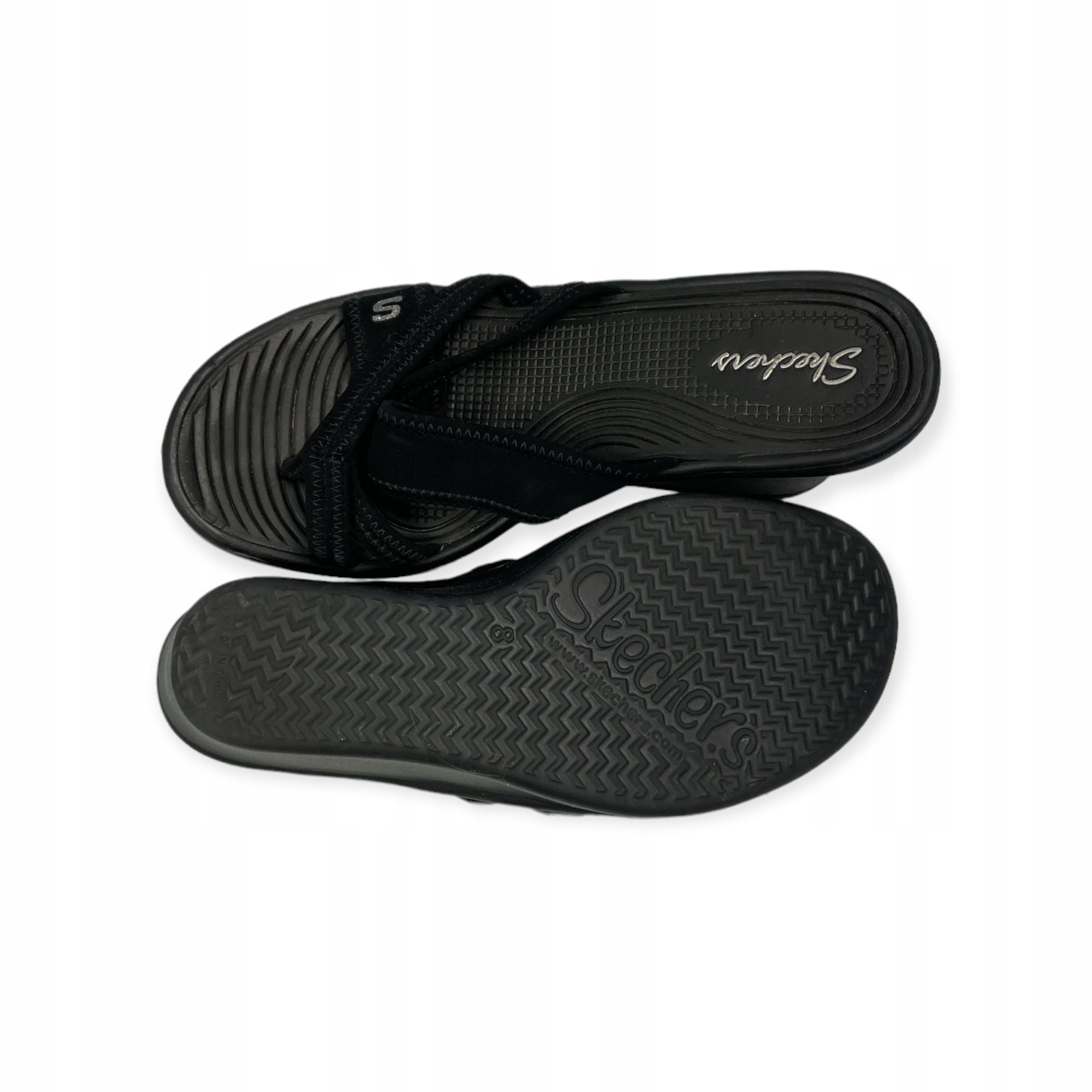 Skechers Dámské Černé Zasouvací Žabky 38 Ž9L