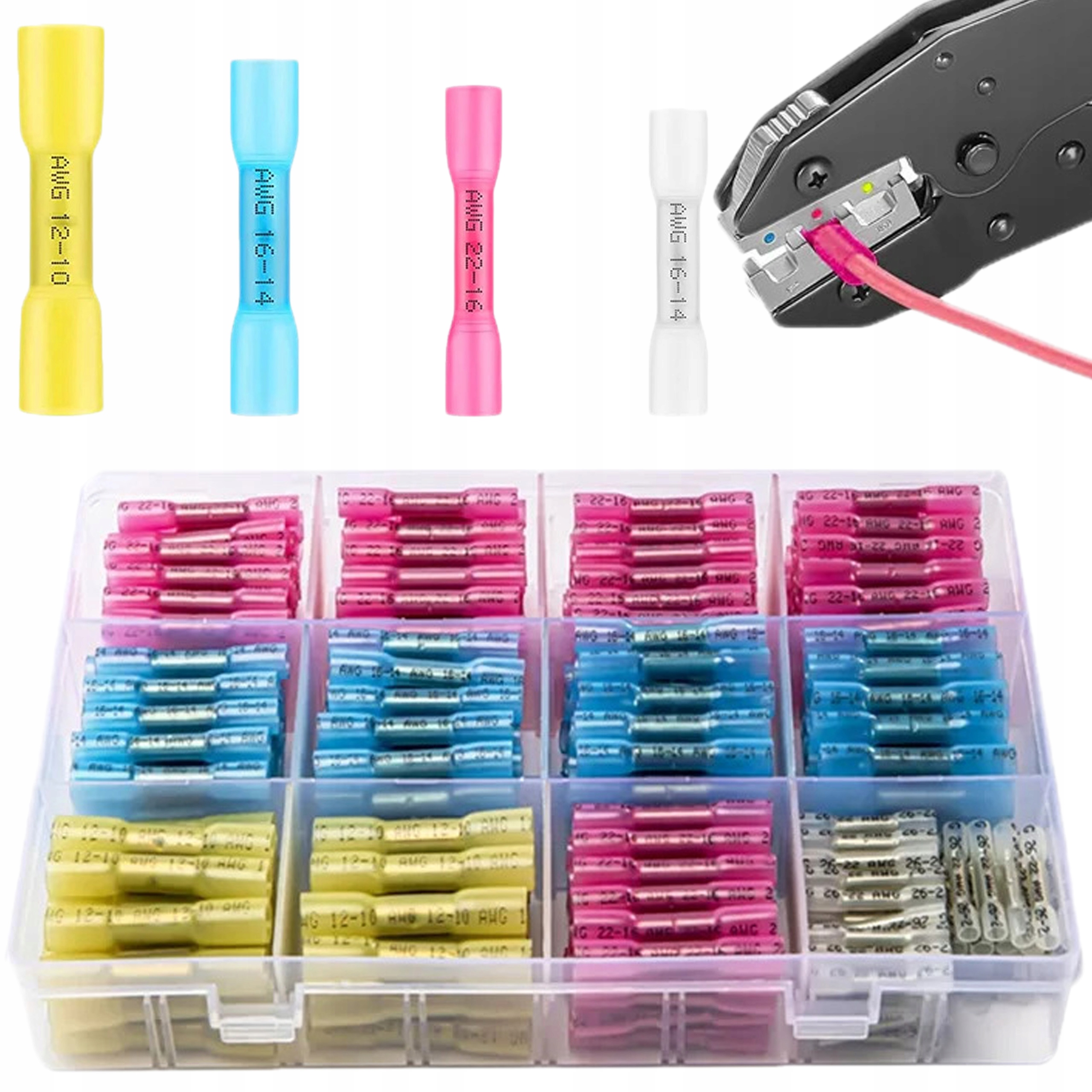 Rychlospojka smršťovací upínací mufa Sada s lepidlem 340ks Trvanlivá