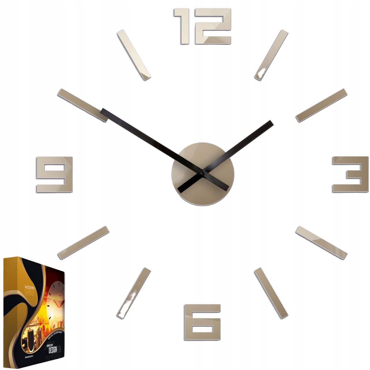 Akrylové nástěnné hodiny Křemenný mechanismus Arabic Tortora Kulatý