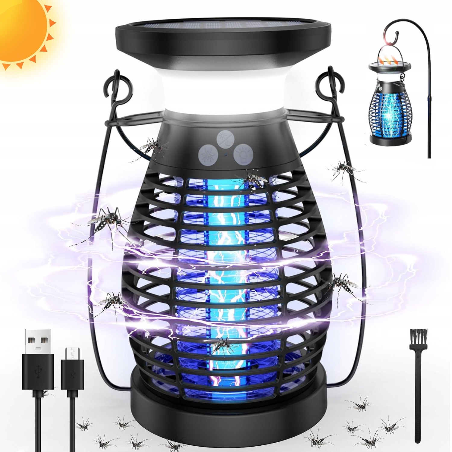 Lampa Proti Komárům Napájená Solární Energií, Tři Režimy Provozu