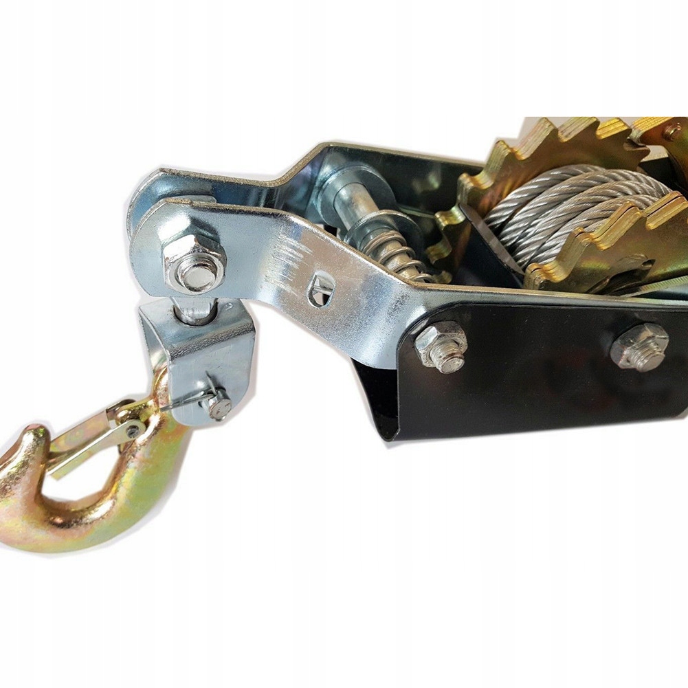 WYCIĄGARKA RĘCZNA LINOWA STALOWA 4T 4000kg WCIĄGARKA 2 HAKI Kod producenta FT10272