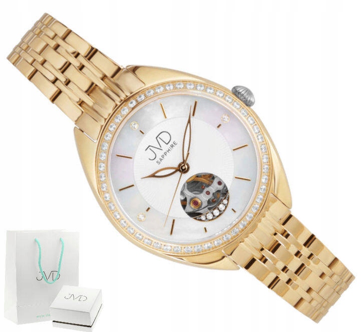 Dámské Automatické Elegantní Vodotěsné Hodinky Jvd JG1034.2 Open Heart