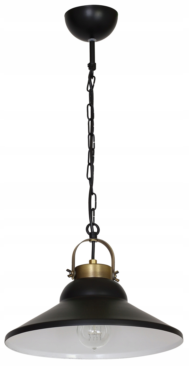 Černá kovová industriální závěsná lampa Luminex Iron 1 x E27