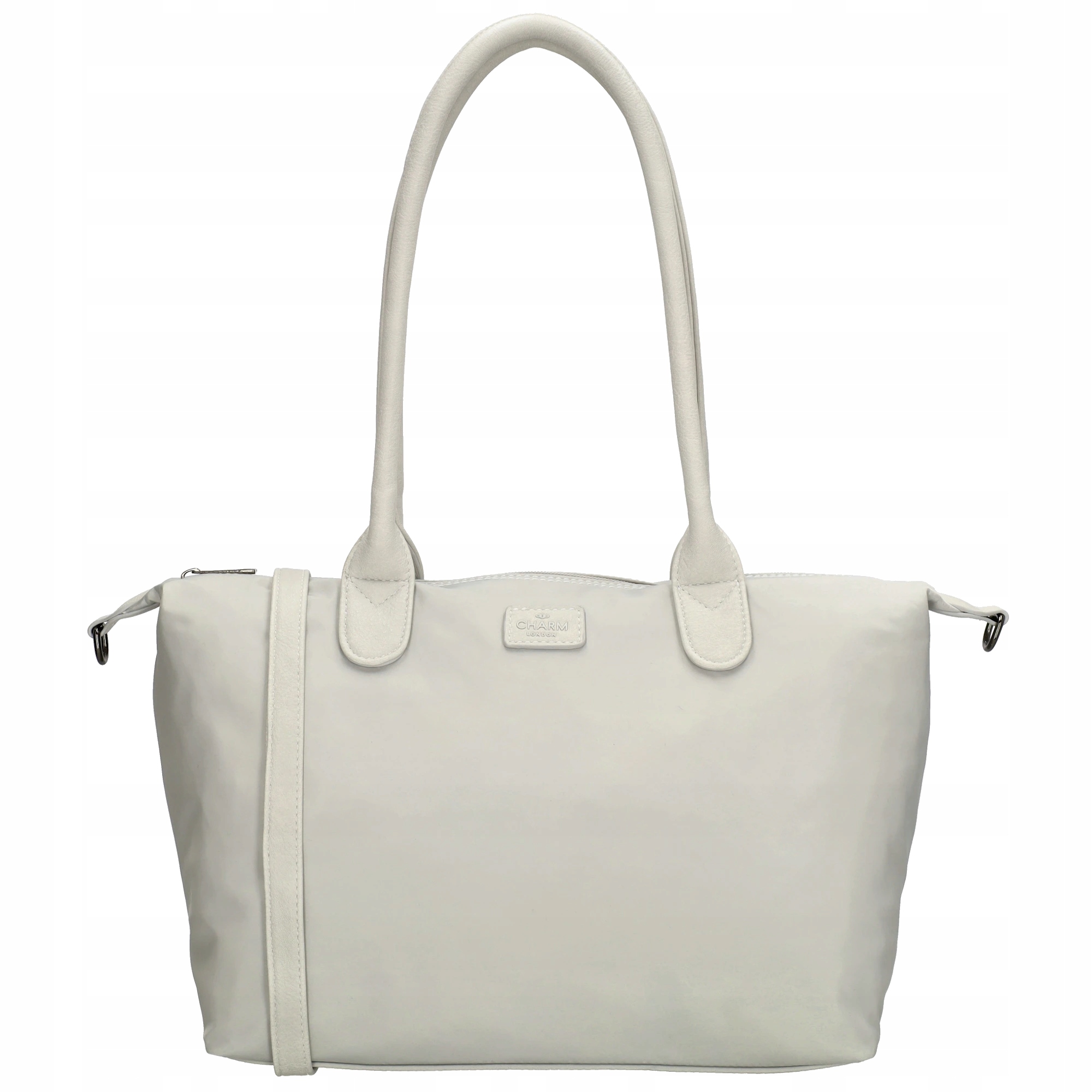 Dámská shopper taška Charm London Buckingham Mono 15,5L světle šedá