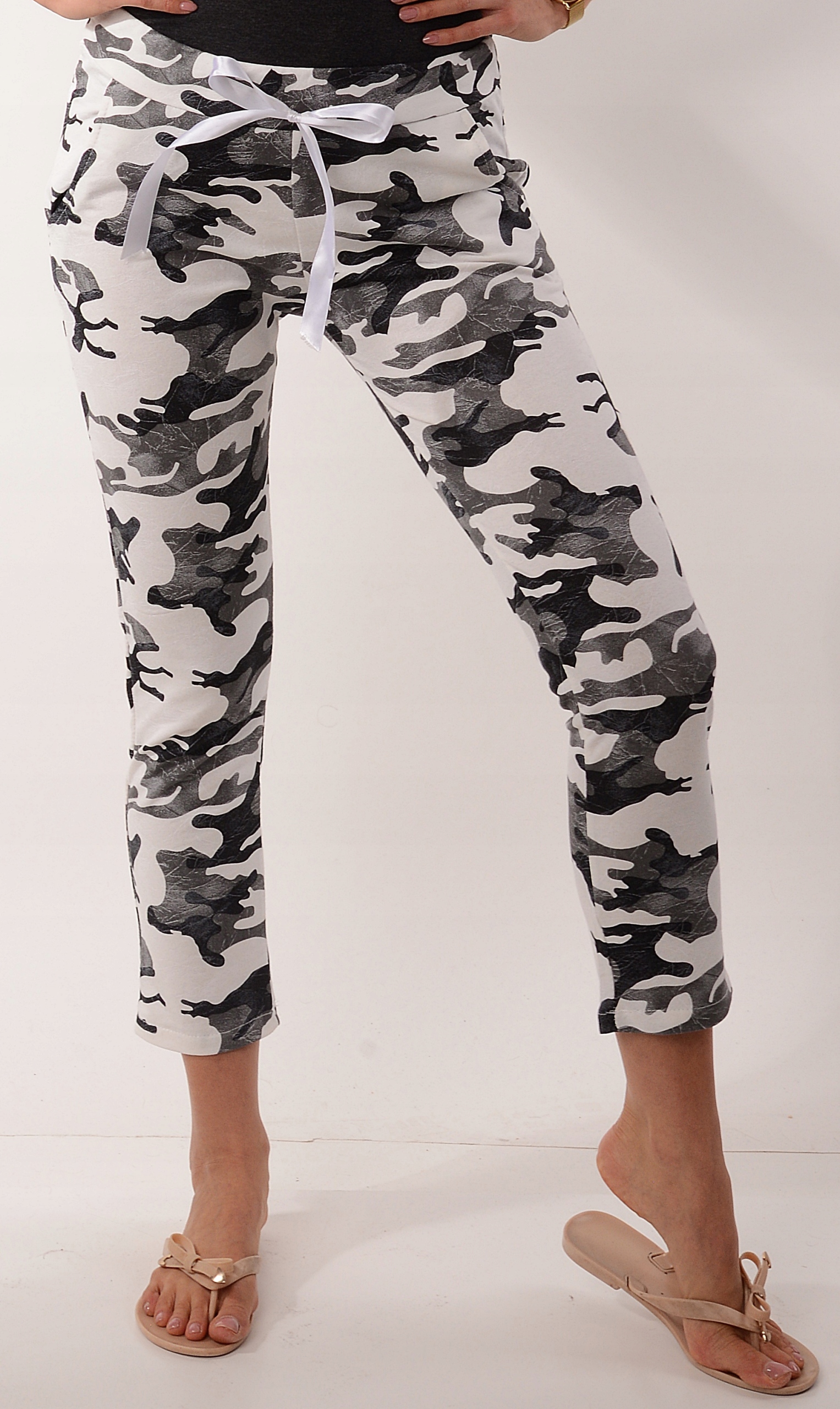 SPODNIE dresowe w kwiaty Włoski styl Wz11 Płeć kobieta