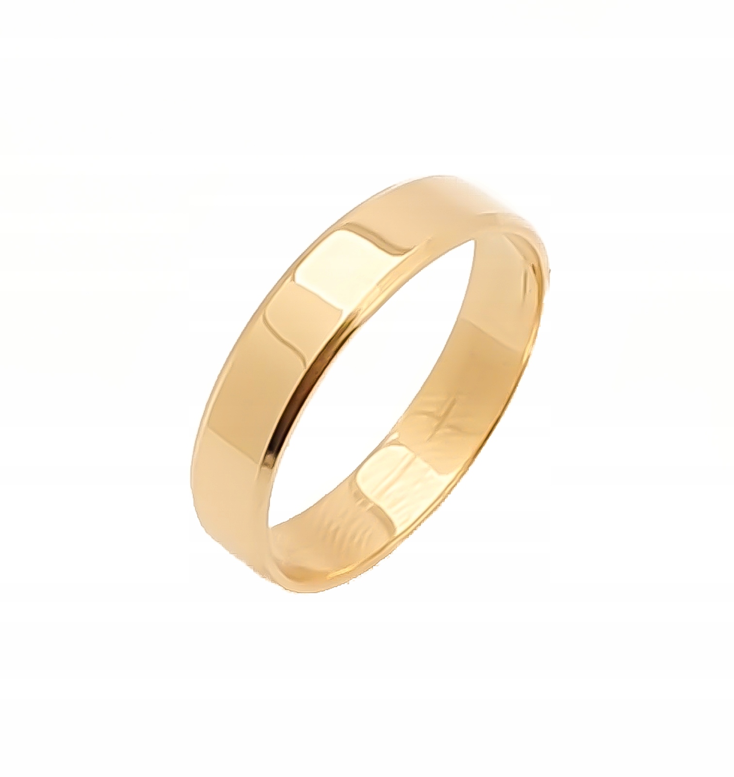 ZŁOTA OBRĄCZKA DAMSKA 14K PŁASKA KLASYCZNA GRAWER Marka Inna marka