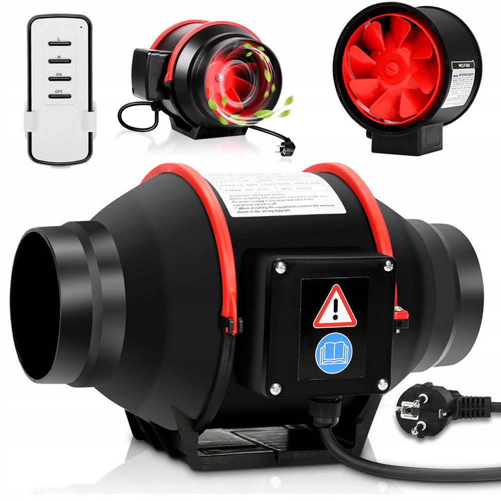 Dvourychlostní Kanálový Ventilátor S Dálkovým Ovládáním Pro Větrání V Kuchyni Sklepa