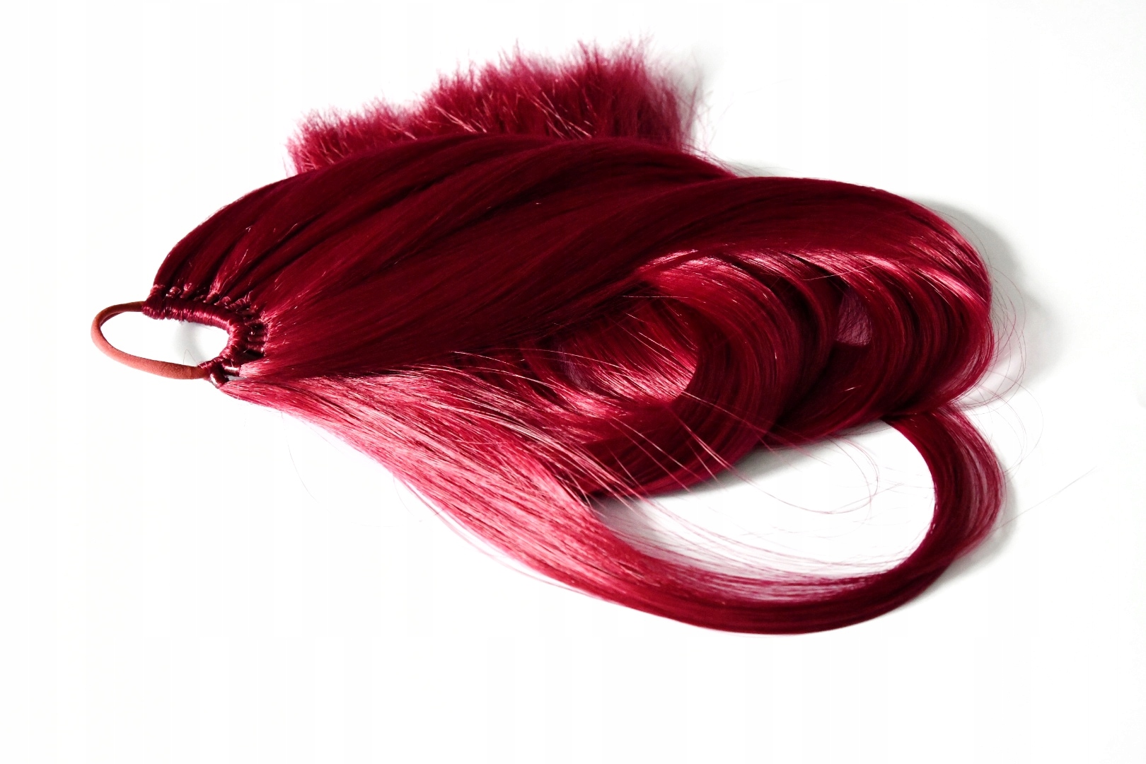 Culík na gumičce, prodloužení culíku Karmínový L 120g