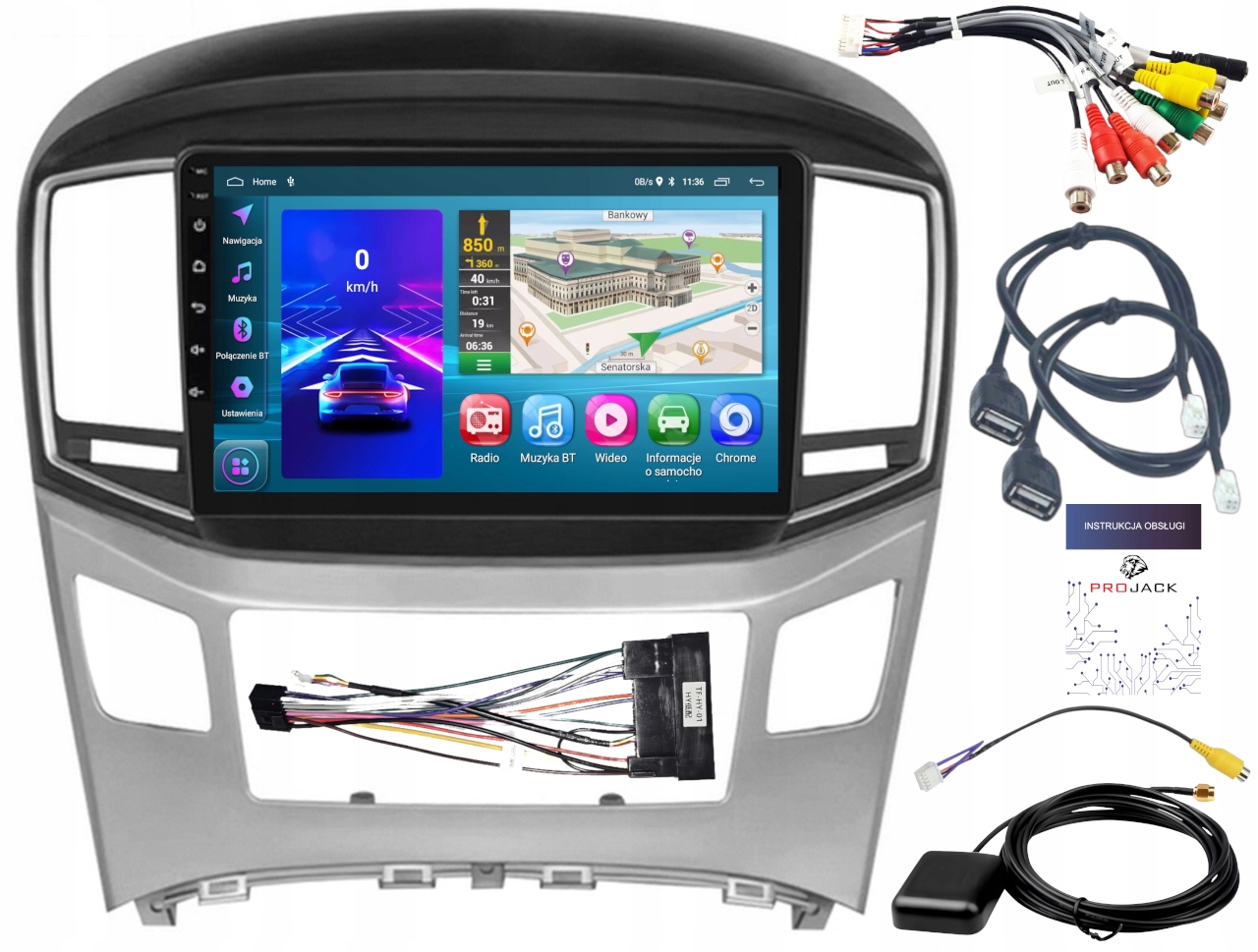 Autorádio Gps Hyundai H1 2015-2023 Carplay Wifi Usb 2GB 64GB