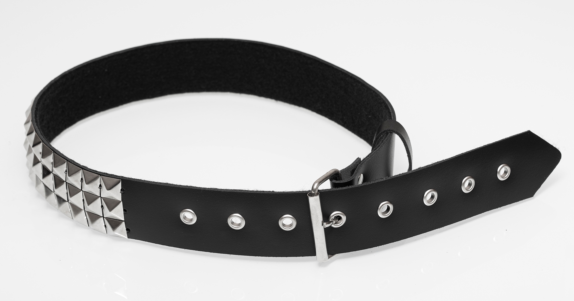 Pasek Skórzany Ćwieki Piramidki Rozmiar 115