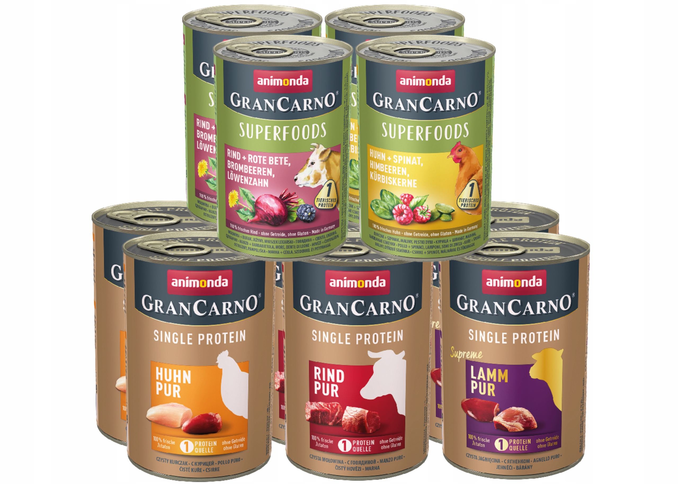 Levně Animonda Dog GranCarno Superfoods Single Protein Premium MIX 400g x10