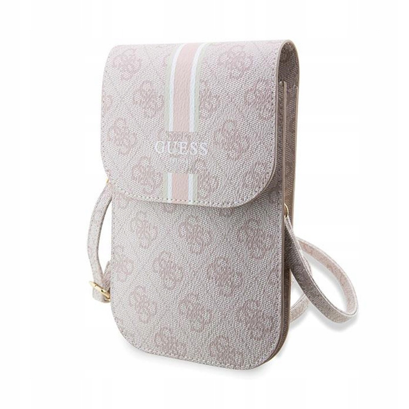 Guess 4G Stripes crossbody kabelka na telefon (růžová)