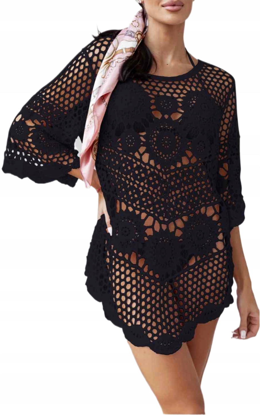 TUNIKA AŻUROWA PLAŻOWA NARZUTKA KORONKOWA PAREO Marka Inna marka