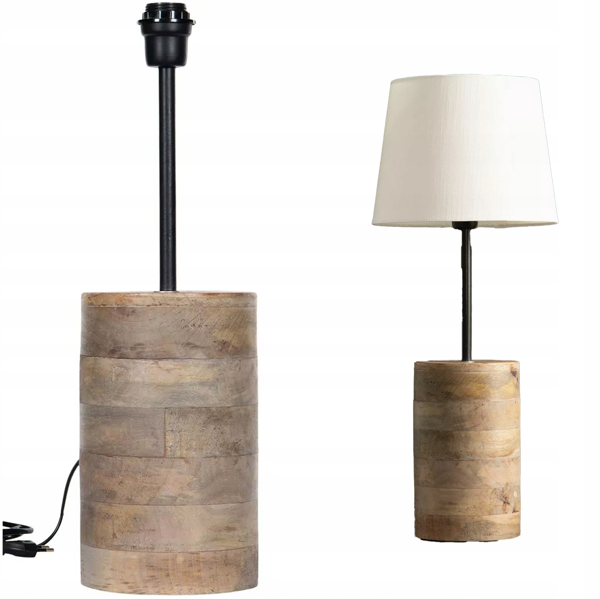 Stolová Lampa Boho E27, prírodná drevená ozdoba do obývačky