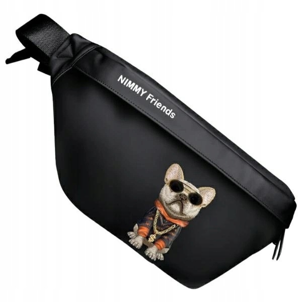 Taška přes rameno Nimmy Crossbody Glasses Cool Dog černá