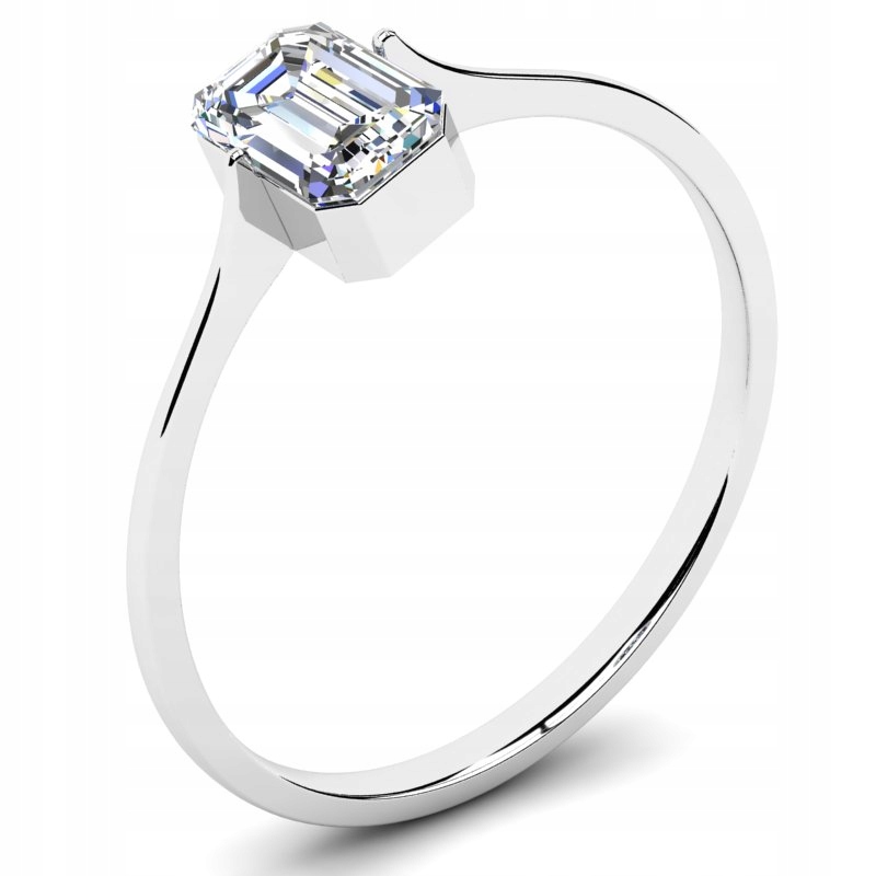 

Pierścionek Zaręczynowy Z Białego Złota Z Cyrkonią