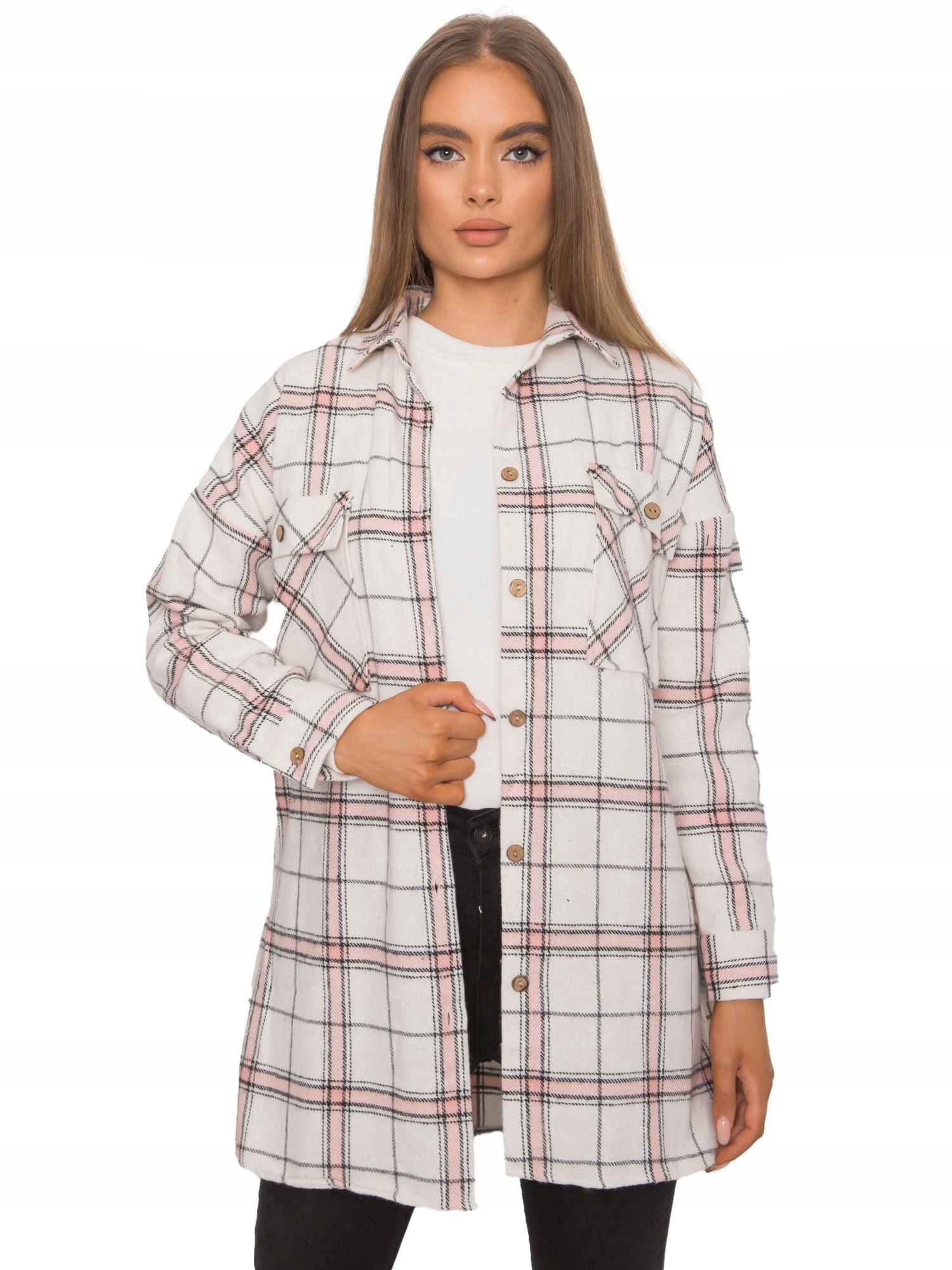 

Stylowa Koszula Damska w kratkę L/XL