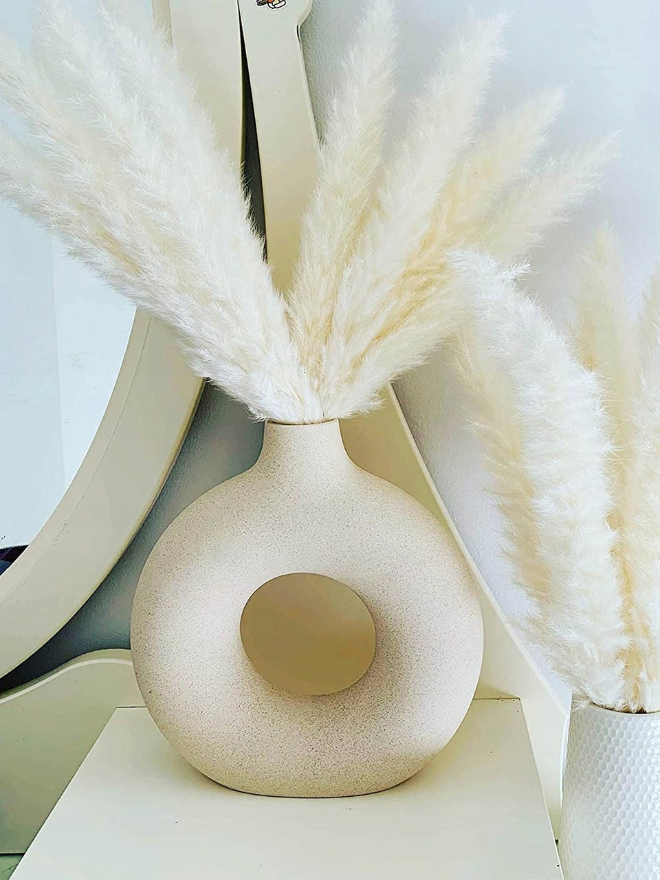 TRAWA PAMPASOWA BIAŁA SLIM BUKIET 15SZT PAMPASY KREMOWA BIEL Marka inna