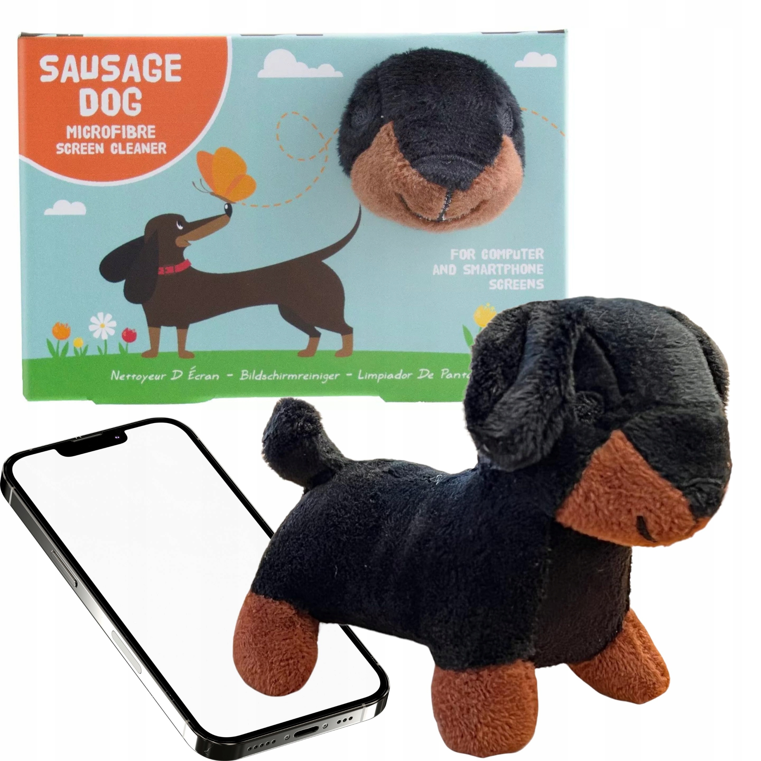 PIESEK CZYSZCZĄCY DO EKRANU Z MIKROFIBRY ŚCIERECZKA JAMNIK