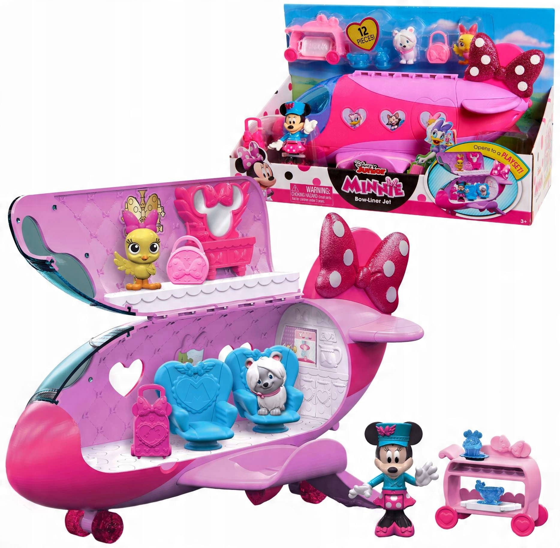 

Myszka Mini Minnie Duży Samolot Odrzutowiec