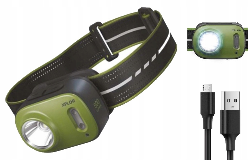 Čelovka Čelovka na hlavu Akumulátorová 1600mAh 500lm Usb Gp Xplor