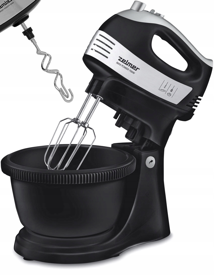 Mikser Ręczny Zelmer Robot Z Misą 2,5L 4 Końcówki Turbo 700W ZHM2459B