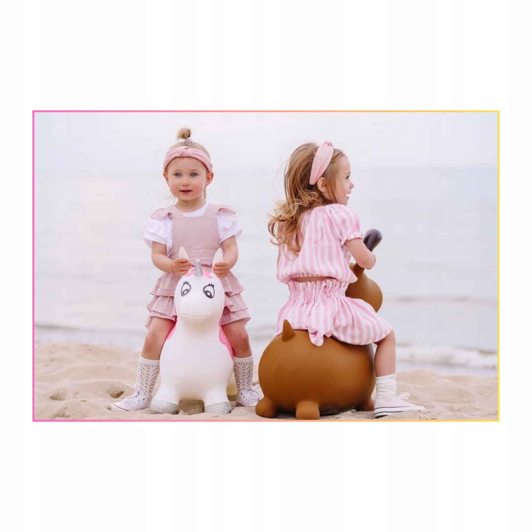 Skoczek Gumowy Dla Dzieci Kelly Jednorożec Biały Sun Baby 12m+ Kolor dominujący odcienie różu