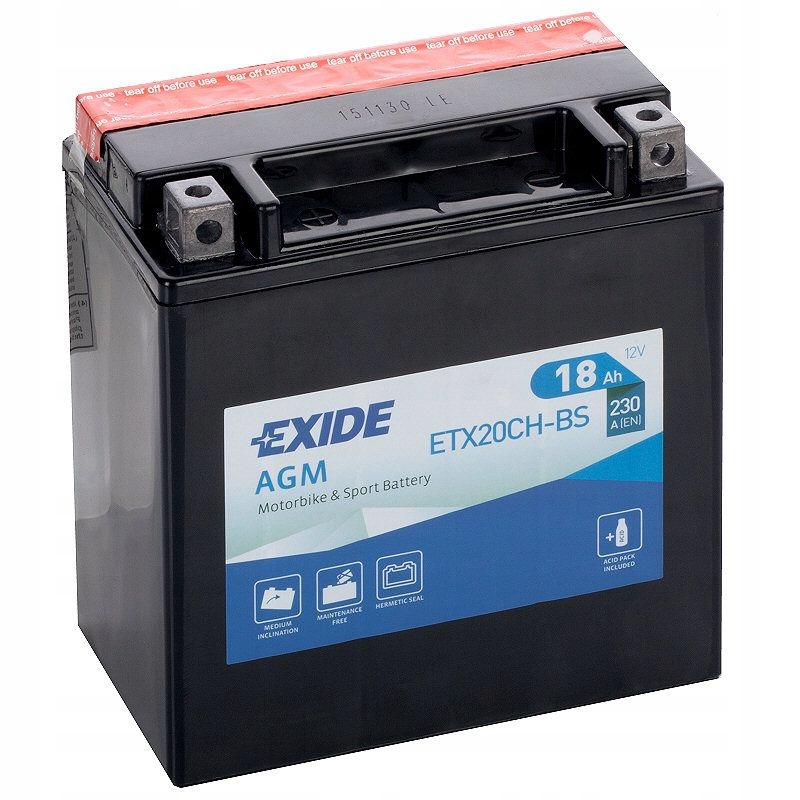Аккумулятор Exide YTX20H-BS 18AH 230A