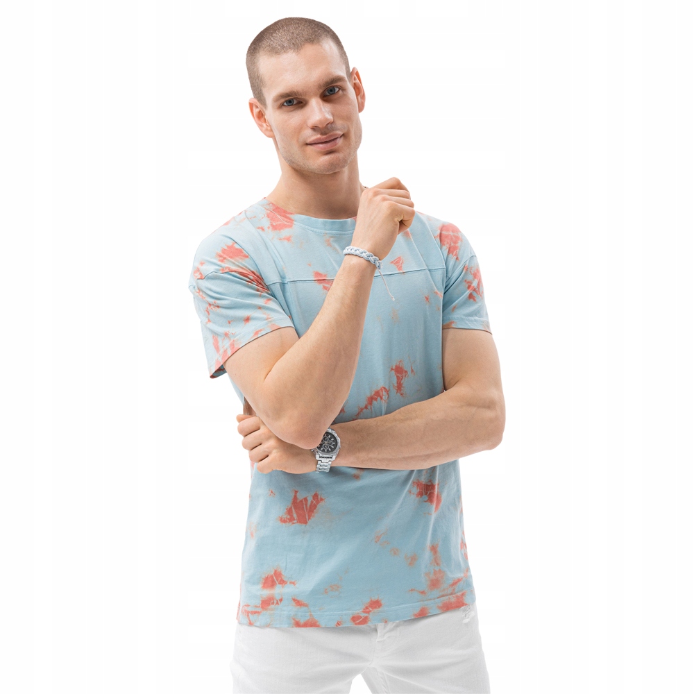

T-shirt męski bawełniany casual S1372 miętowy M