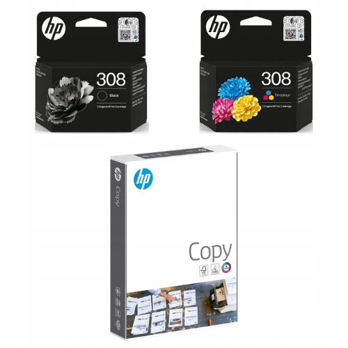 Zestaw tuszy Hp 308 Papier ksero Hp Copy