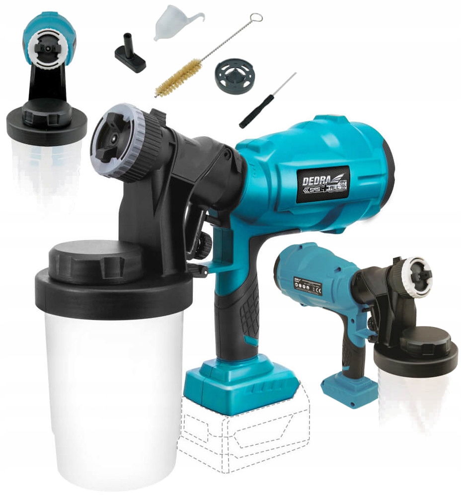 AGREGAT MALOWANIA PISTOLET malarski DEDRA SAS+ 18V