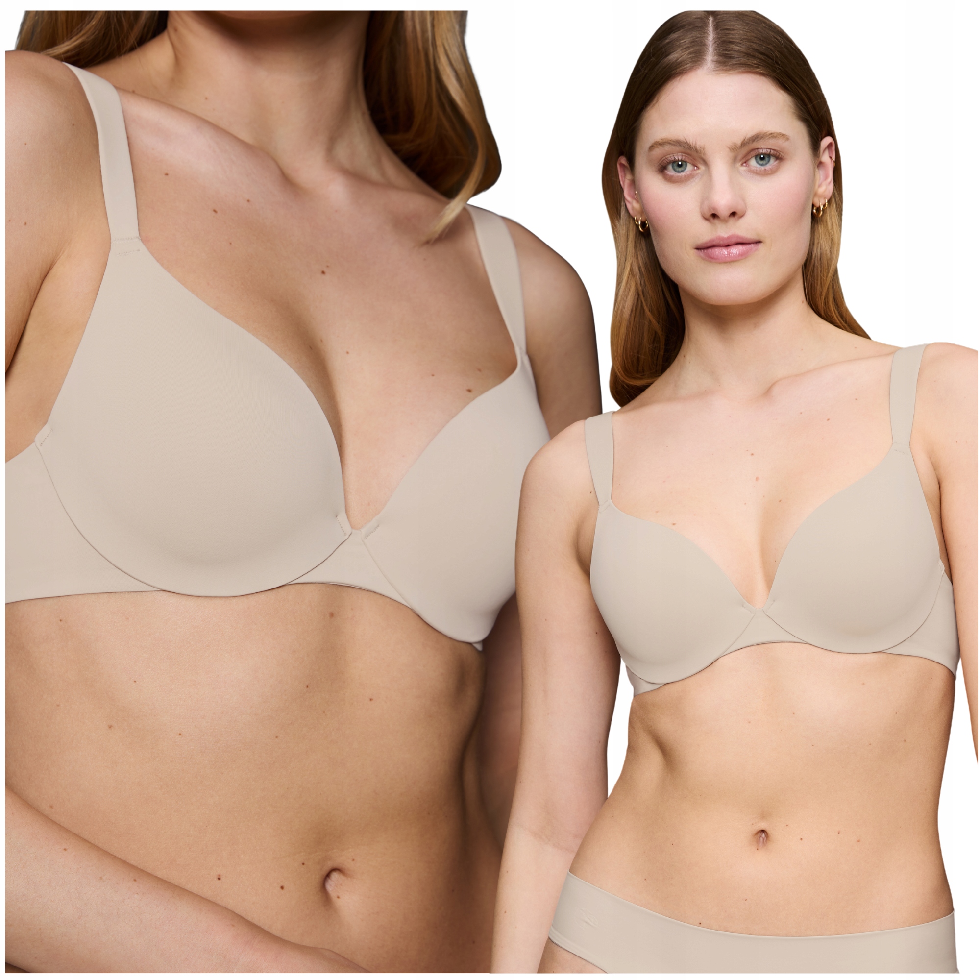 Podprsenka hladká vyztužená béžová Triumph Body Make-Up Illusion Wp 70D