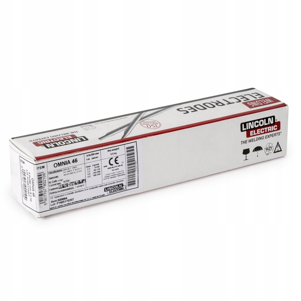 Elektrody Rutylowe Lincoln Omnia 46 Ø2,5 4,8kg (609060) • Cena, Opinie